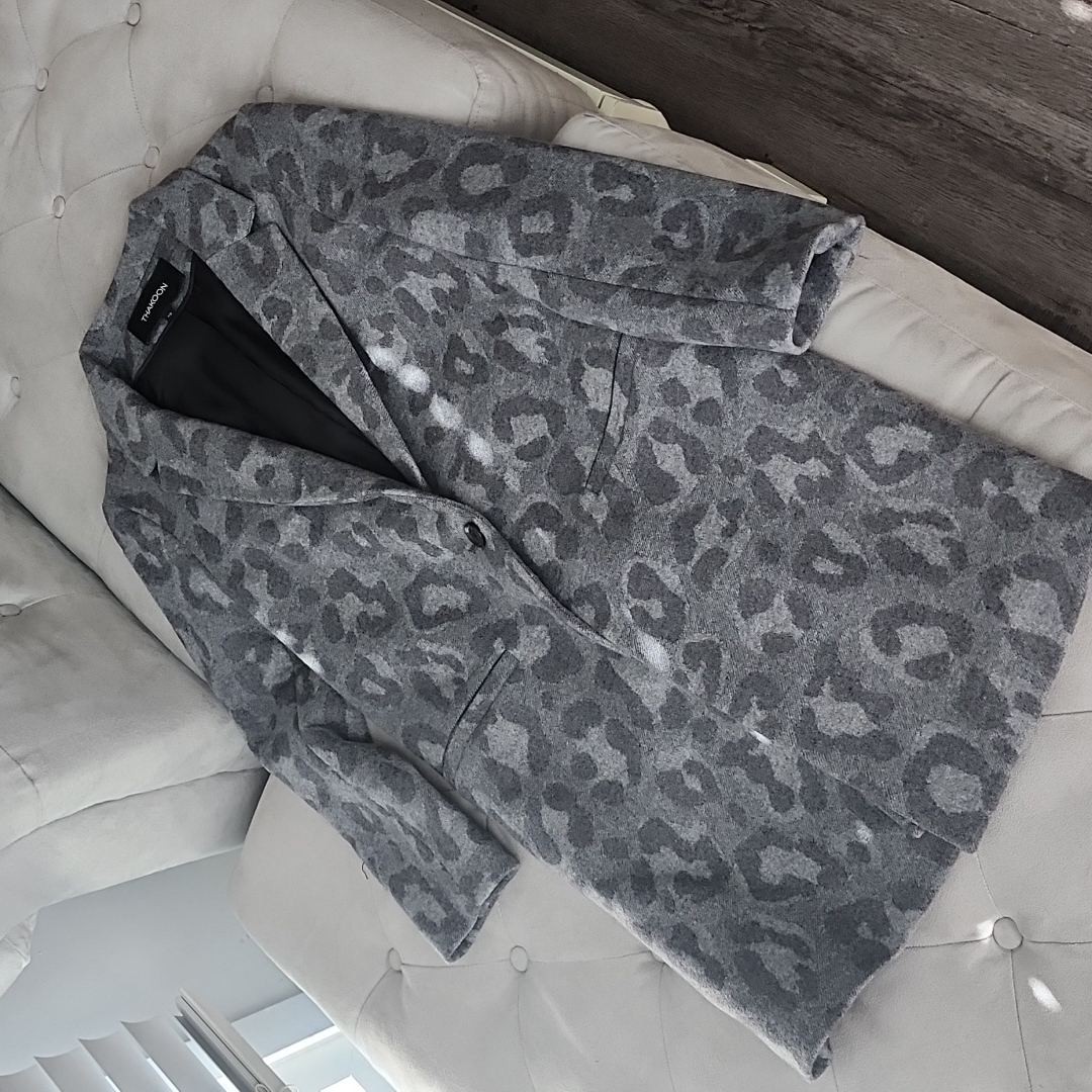 Thakoon Angora Leopard Print Coat